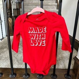 Target Cat & Jack Baby Girl Bodysuit Made With Love